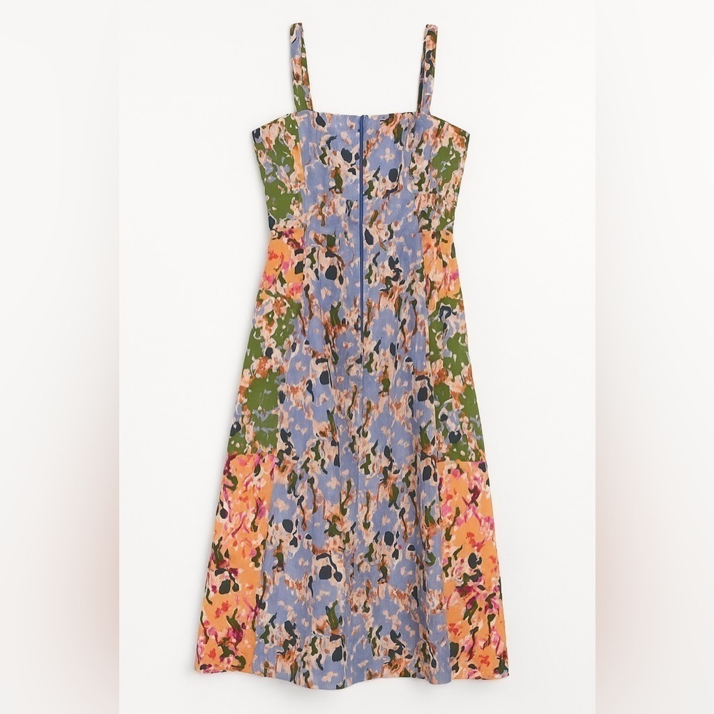 Tanya Taylor sleeveless floral multicolor midi dress